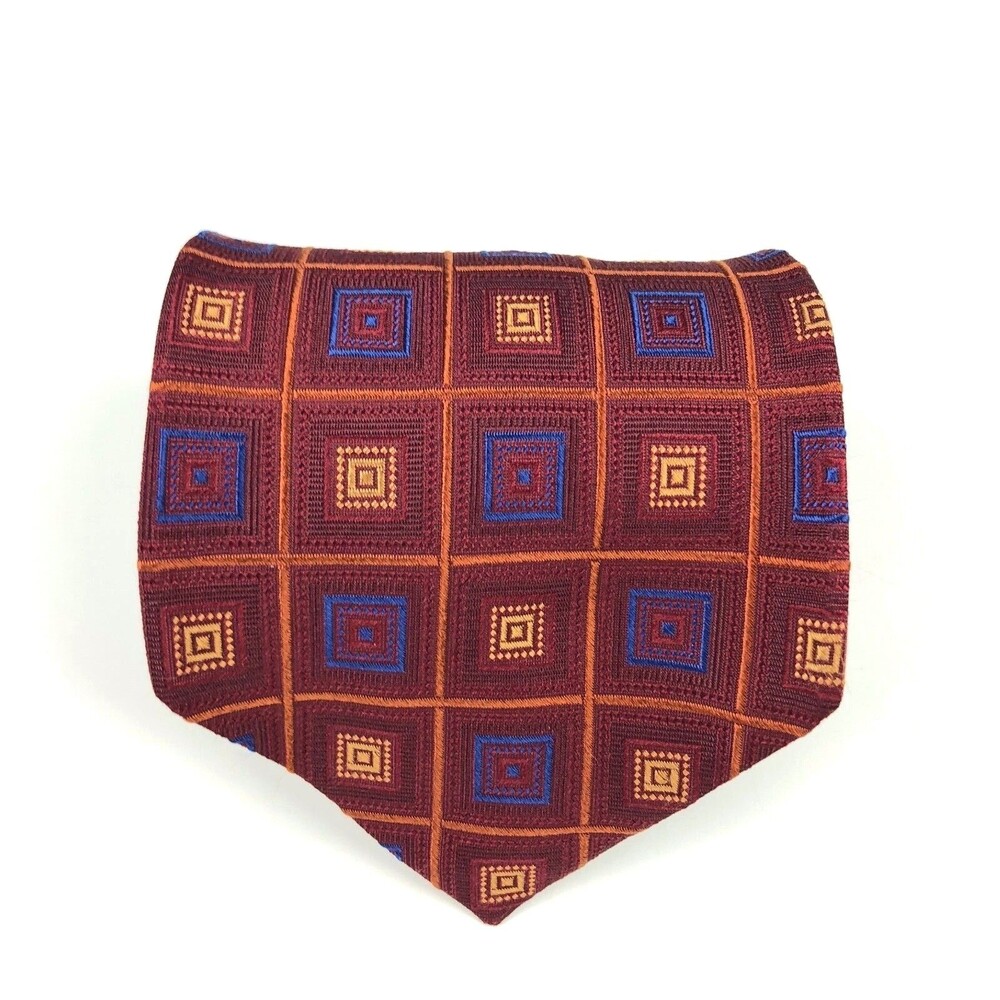 Robert Talbott Best Of Class Silk Hand-sewn Red Foulard Long Necktie 4 X 63"